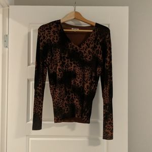 Buffalo leopard print sweater